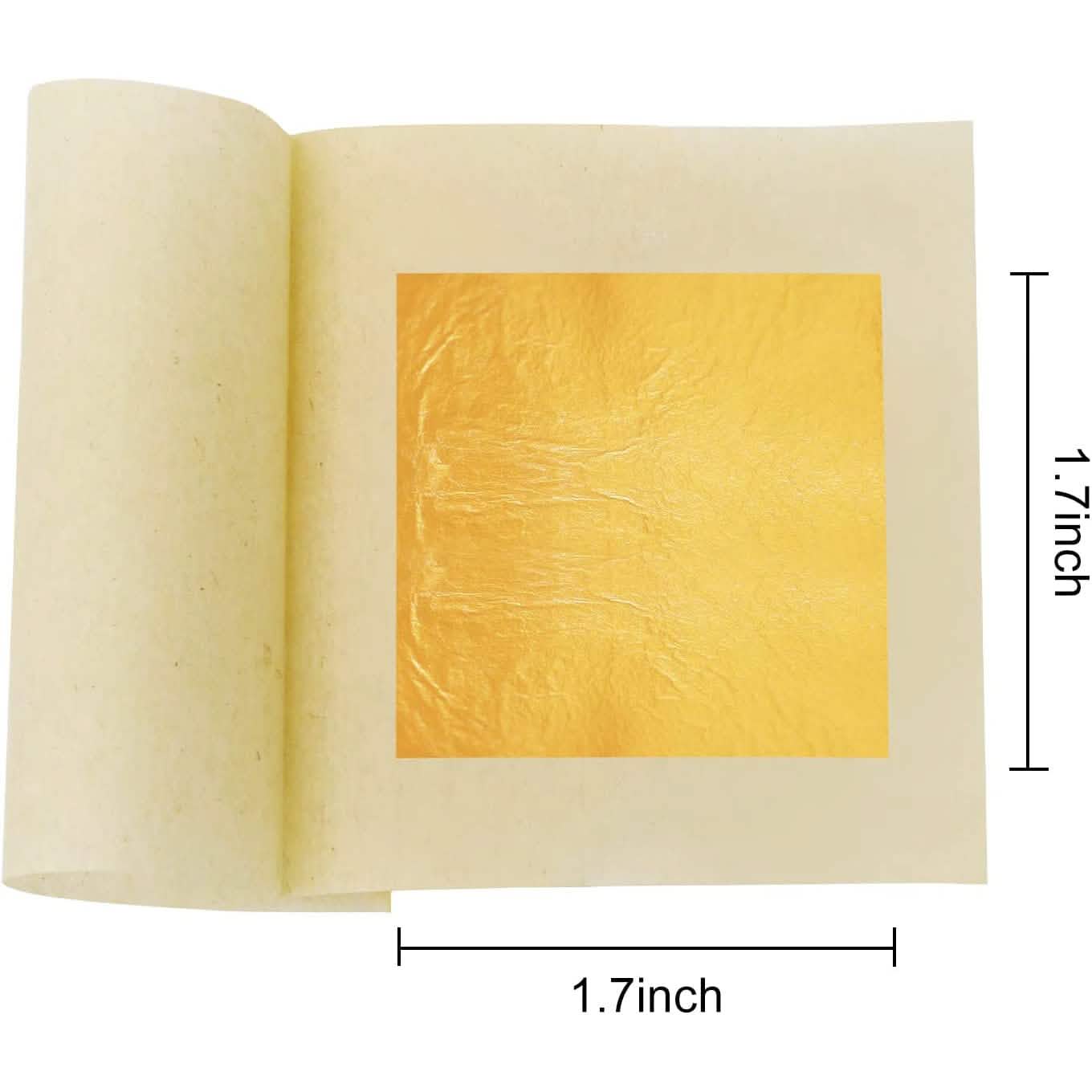 10-Piece: 4.33cm Edible Gold Leaf Sheets