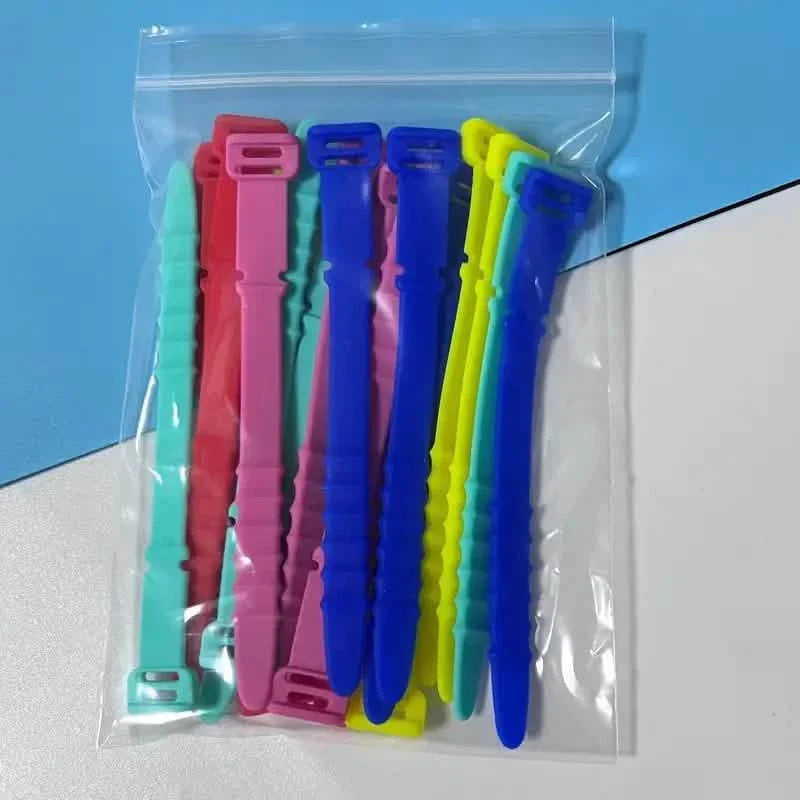10-Pieces: 4.5 Inch Reusable Wire Ties Cord Organizer Straps Elastic Silicone Cord Organizer