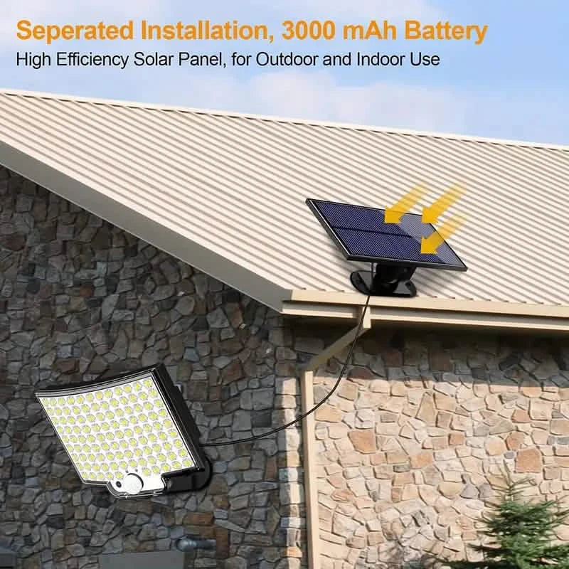 106LED Super Bright Motion Sensor Solar Power LED Garden Wall Light