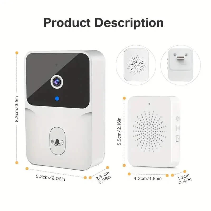 1080P WiFi Smart Video Doorbell with HD Night Vision, Two-Way Audio with App Control