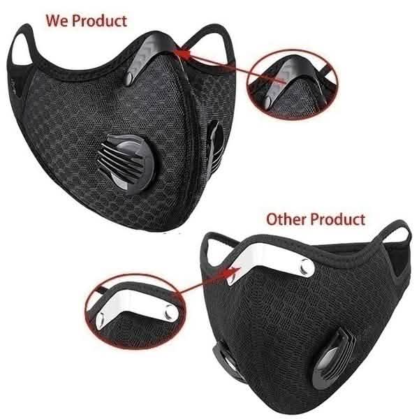 11-Piece Set: Breathable Bacteria-Proof Sport Face Mask with Activated Carbon PM 2.5