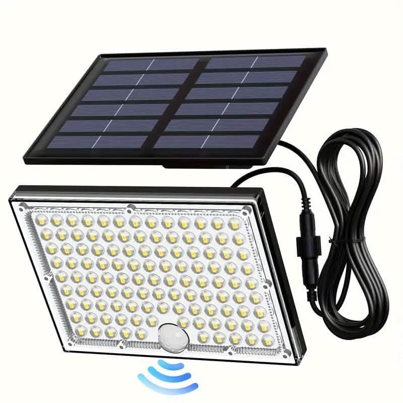 113 LED Cool White Floodlights Solar Motion Sensor Lights