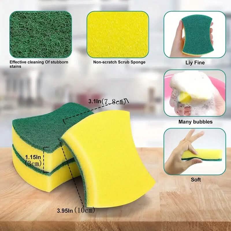 12-Piece: Ultra-Fine Microfiber Kitchen Cleaning Sponge