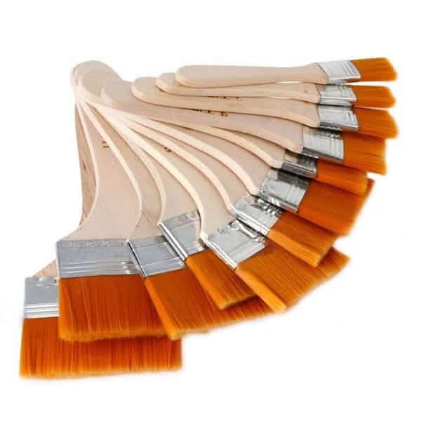 12-Pieces: Wooden Oil Painting Brush
