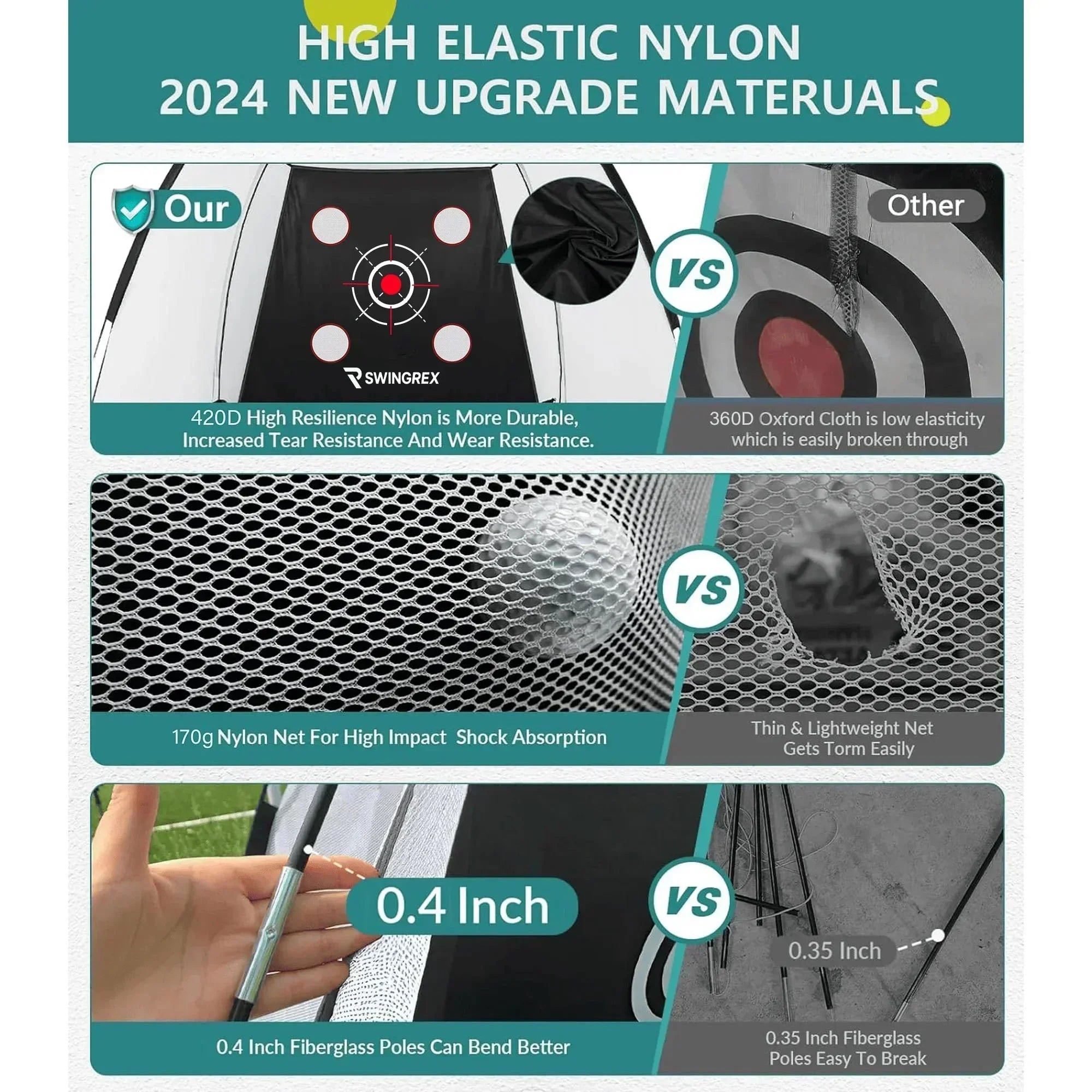 10x7FT Golf Practice Net with Mat & Target – Backyard Driving & Chipping Aid